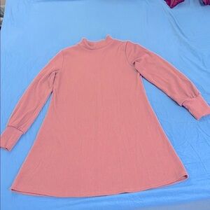 Elegant Long Sleeve Pink Dress